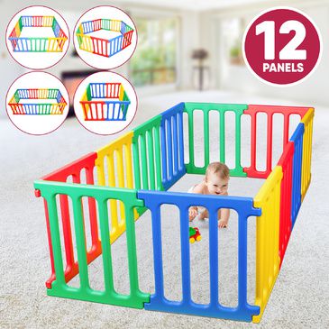 Happy Panel Plastic Playpen | Rectangle 1.1m x 2.15m Kids Playpen