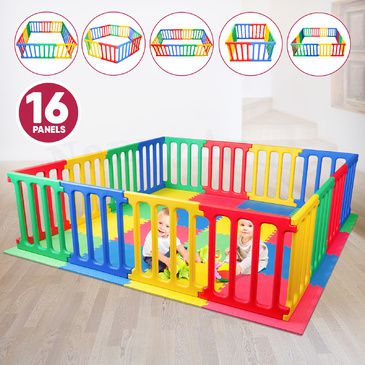 Happy Panel Plastic Playpen And EVA Mat | 5 Playpens in 1 Super Playpen