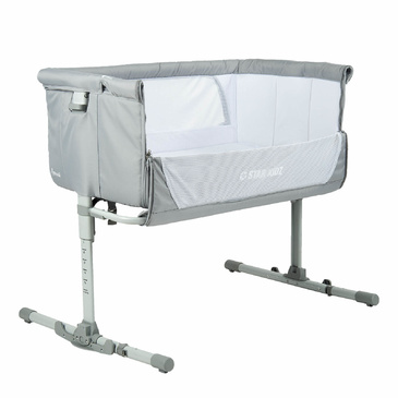 Star Kidz Amore Deluxe Baby Bedside Co Sleeping Bassinet - Glacier Gray