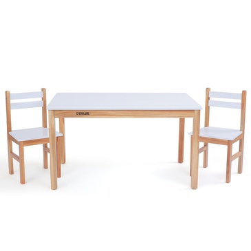 Star Kidz Elwood Rectangle Table & 2 Chairs White