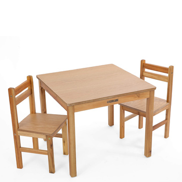 Nu Elwood Square Table & 2 Chairs Set - Natural