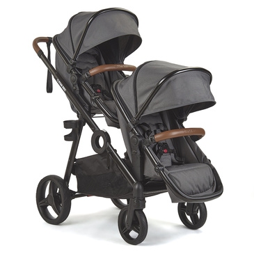 Star Kidz Flexii 2 Double Inline Pram - Grey