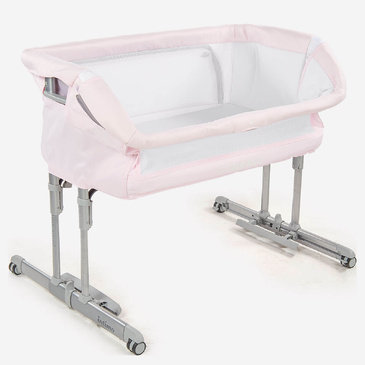 Star Kidz Intimo Deluxe Baby Bedside Bassinet - Pastel Pink