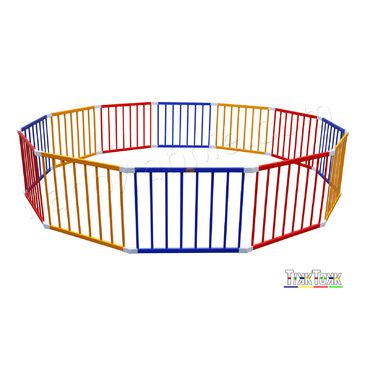 Giant Hexagonal Playpen in Coloured Wood | Tikk Tokk Boss | Giant Playpen