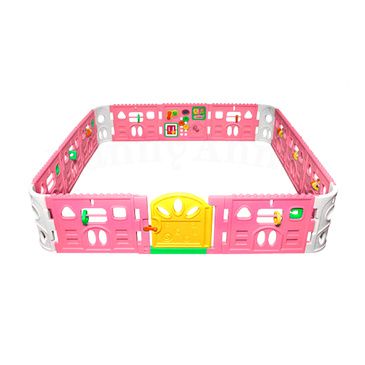 Baby Playpen With Door - Super Giant Interactive Play Room 2.3 x 2.3m - Pink